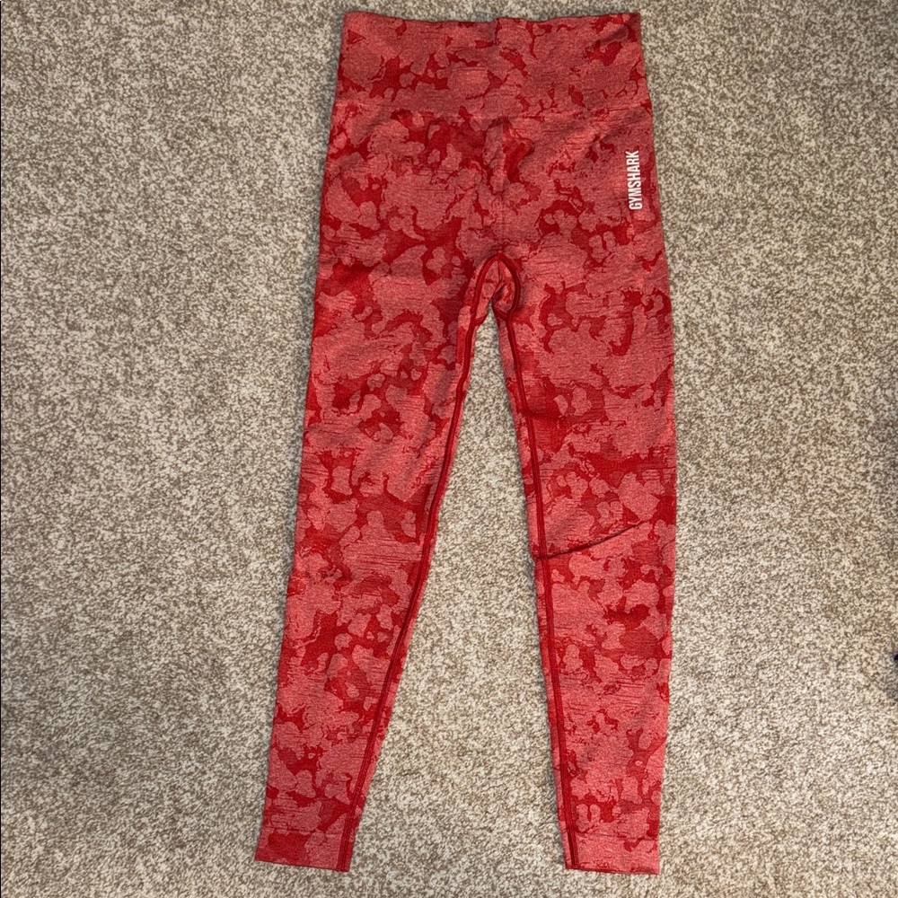 Gymshark Camouflage Red Leggings
